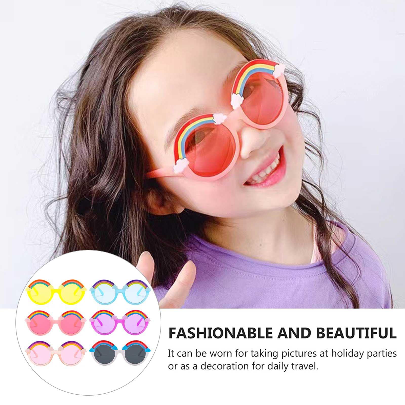 Skye Pink Glitter Round Kids Sunglasses – Sunstaches