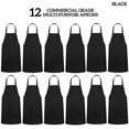 thumbnail image 3 of Delantal GREEN LIFESTYLE paquete de 12 negro unisex lavable a máquina, 3 of 8