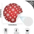 thumbnail image 4 of GZHJMY Christmas Snowflakes Round Placemats Non-Slip Washable Polyester Table Mats Set of 4 Heat Resistant Placemats for Kitchen Dining Table Decoration, 4 of 7
