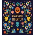 thumbnail image 3 of Ambesonne Day of the Dead Duvet Cover Sets, Folk Skulls Flowers, 2-Twin, Indigo Multicolor, 3 of 3