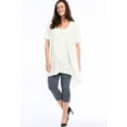 thumbnail image 3 of Ellos Women's Linen-Blend Hanky Hem Tunic Tunic, 3 of 4