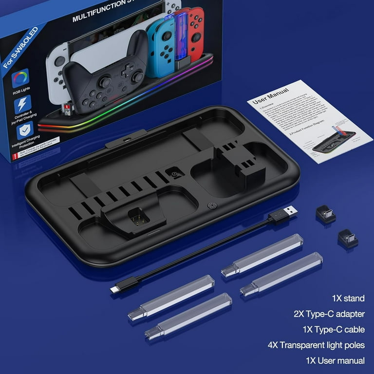 Controller Charging Base for Nintendo Switch, Charging Dock for