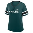 thumbnail image 2 of Women's Fanatics Midnight Green Philadelphia Eagles Plus Size Red Zone Athena Lace-Up V-Notch Neck T-Shirt, 2 of 3