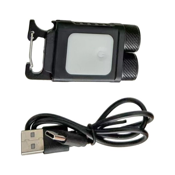 Eigraketly Linterna de llavero de carga rápida segura de alta corriente negra Solo 40g Luz de llavero Linterna LED Luz de camping Embalaje de Type1 NO1