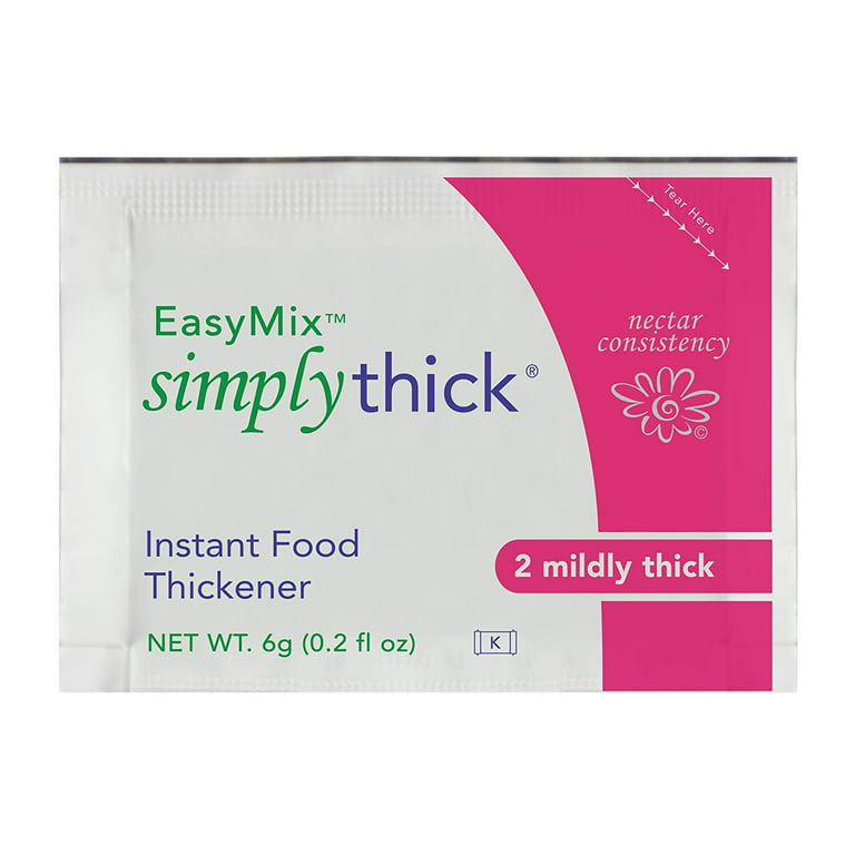 SimplyThick EasyMix | 100 Count of 12g Individual Packets | Gel Thickener  for those with Dysphagia & Swallowing Disorders | Creates An IDDSI Level 3  
