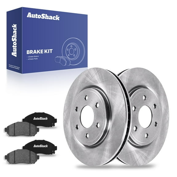 AutoShack 11.65" (296 mm) Front Vented Brake Rotors   Ceramic Brake Pads | Replacement for 2005-2024 Nissan Frontier 2005-2015 Nissan Xterra 2009-2012 Suzuki Equator | 6-PC Brake Kit