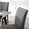 thumbnail image 3 of Modway Motivate Channel Tufted Upholstered Fabric Dining Chair Set of 2, Gray, 3 of 3