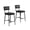 Black 2pcs, variant on GarveeHome Bar Stools Set of 2, Upholstered Counter Height Bar Stools w/ Backrest and Footrest, Tall Bar Chairs w/ Thick Cushion & Thickened Metal Legs , for Island, Counter Bar, Kitchen,Rustic Black