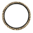 thumbnail image 5 of Renewold Unviersal Auto Steering Wheel Cover for Ladies, 15 Inch Stylish Steering Wheel Wrap Cover Auto Interior Accessories Decor, Leopard Print Beige, 5 of 6