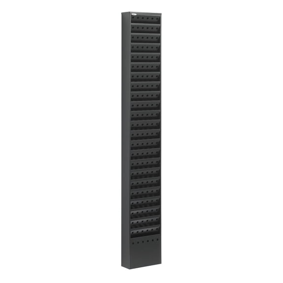 Pemberly Row 23-Pocket Steel Magazine Rack in Black