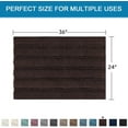 thumbnail image 2 of Bath Mats for Bathroom Non Slip Extra Thick Chenille Striped Bath Rug 24" x 36" Absorbent Non Skid Fluffy Soft Shaggy Rugs Washable Plush Mats for Indoor, Bath Room, Tub - Chocolate, 2 of 6