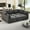 Black, variant on Modular Sectional Sleeper Sofa Bed, Convertible L-Shaped Couch with Charging Station and Movable Ottoman, 5 Seat Chenille Cloud Couch, Beige