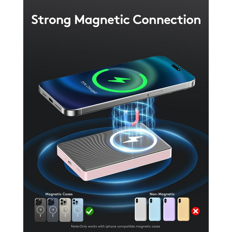 Anker MagGo Power Bank 10,000mAh - Ultra-Slim Qi2 15W Magnetic Charger For  IPhone 12-17 Series Iphone 15 Fast Charging