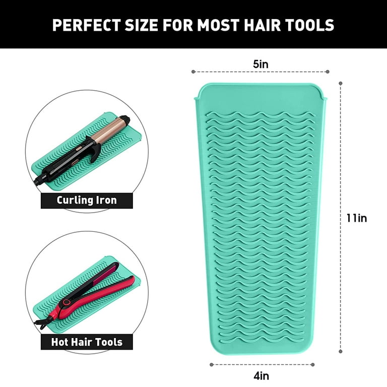 Levamdar Heat Resistant Silicone Mat Pouch for Flat Iron, Curling Iron,Hair Straightener,Hot Hair Tools, Size: One size, Pink