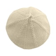 thumbnail image 4 of DJN Women's Fashion Knit Beret Hat Solid Artist Style Slouchy Beret for Women Versatile Painter Cap for All Seasons White One Size, 4 of 4