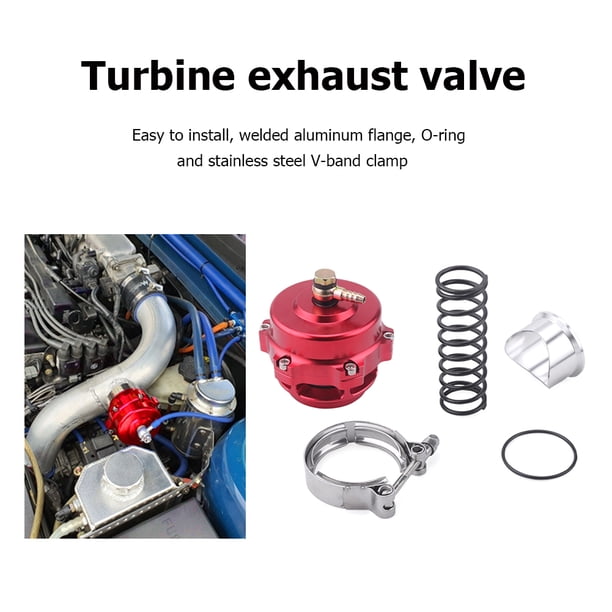 Válvula de descarga turbo Válvula de descarga externa CNC 50 mm 35 PSI V-Band BOV (Rojo) Ndcxsfigh Accesorios para autos y motos