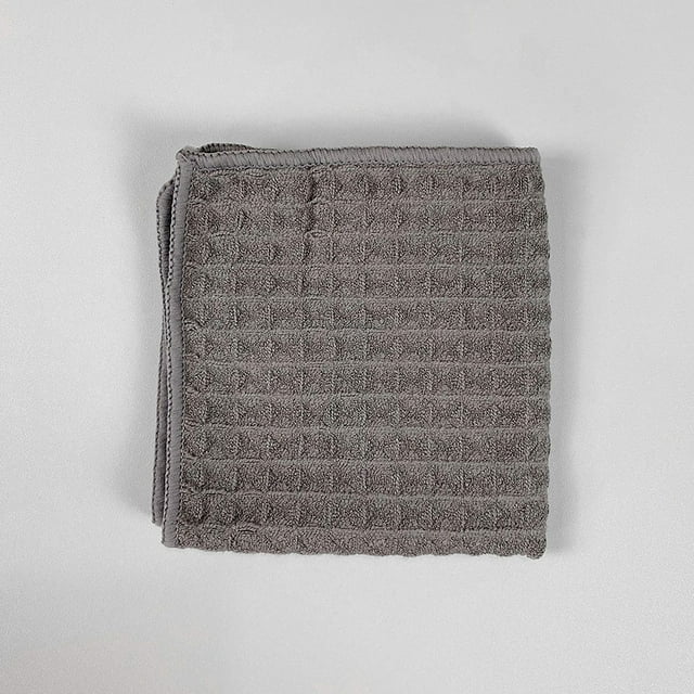 Zhuge Paños de limpieza con estampado de gofres, toallas de microfibra absorbentes reutilizables, trapos de cocina de microfibra ultrasuaves, 6 unidades marrones, 11.81 x 11.81 pulgadas
