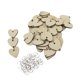 thumbnail image 4 of 50 piezas de corazón en blanco de madera virutas de grano de grano círculos discos placa etiqueta artesanal Sunnimix Chips de madera del corazón de la vendimia, 4 of 5