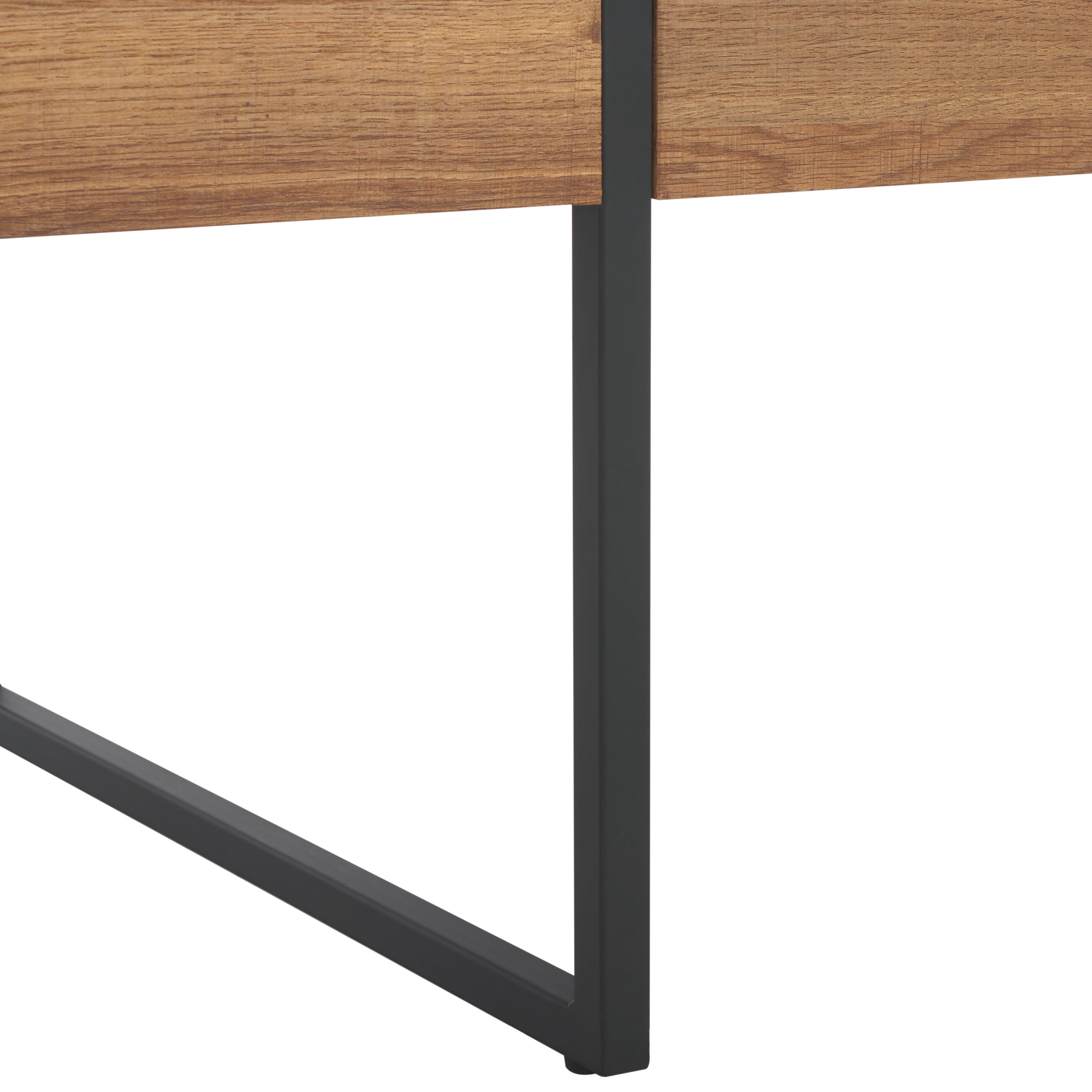 SAFAVIEH Tristan Contemporary Wood Coffee Table, Natural Brown Top/Black