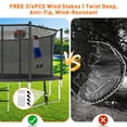 thumbnail image 3 of WOWLAND 12FT Trampoline for Kids and Adults 1200LBS Weight Capacity, Heavy Duty Outdoor Trampolines with Basketball Hoop and Enclosure Net, Wind Stakes for Backyard, Birthday Gift, 3 of 9