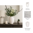 thumbnail image 5 of Elegant Ceramic Jug Vase with Textured Handles for Living Room Decor and Home Accents - Decorative Flower Vase for Room, Bedroom, or Office Display - Ideal for House and Table Styling - 10", White, 5 of 13