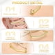 thumbnail image 3 of 2 Pcs Encanto para Agujetas para Zapatillas, Broches Decorativos para Agujetas para Zapatos Casual de Mujeres, Dorado (Forma de V), 3 of 7