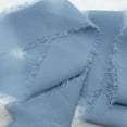 thumbnail image 2 of Baby blue Chiffon Ribbon Rolls, 4cm x 5m, Chiffon Silk Ribbon with Fringe for Bridal Bouquets Wedding Invitations Floral Arrangements Gift Wrapping Home Decor, 2 of 3