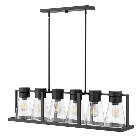 Hinkley Lighting - Refinery - 6 Light Linear Chandelier in Industrial Style -