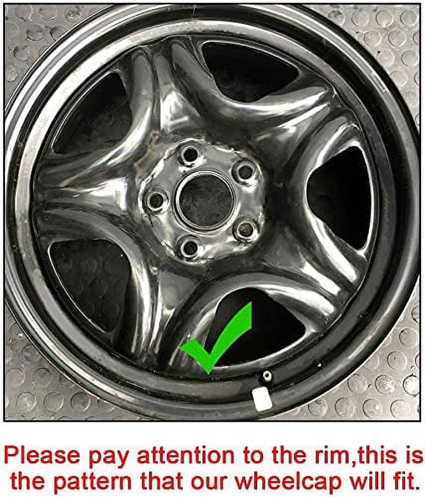 HECASA 17" Wheel Covers Hub Caps Set of 4 Full Rim Compatible with 2013 2014 2015 2016 2017 2018 Toyota Rav4 LE - Black