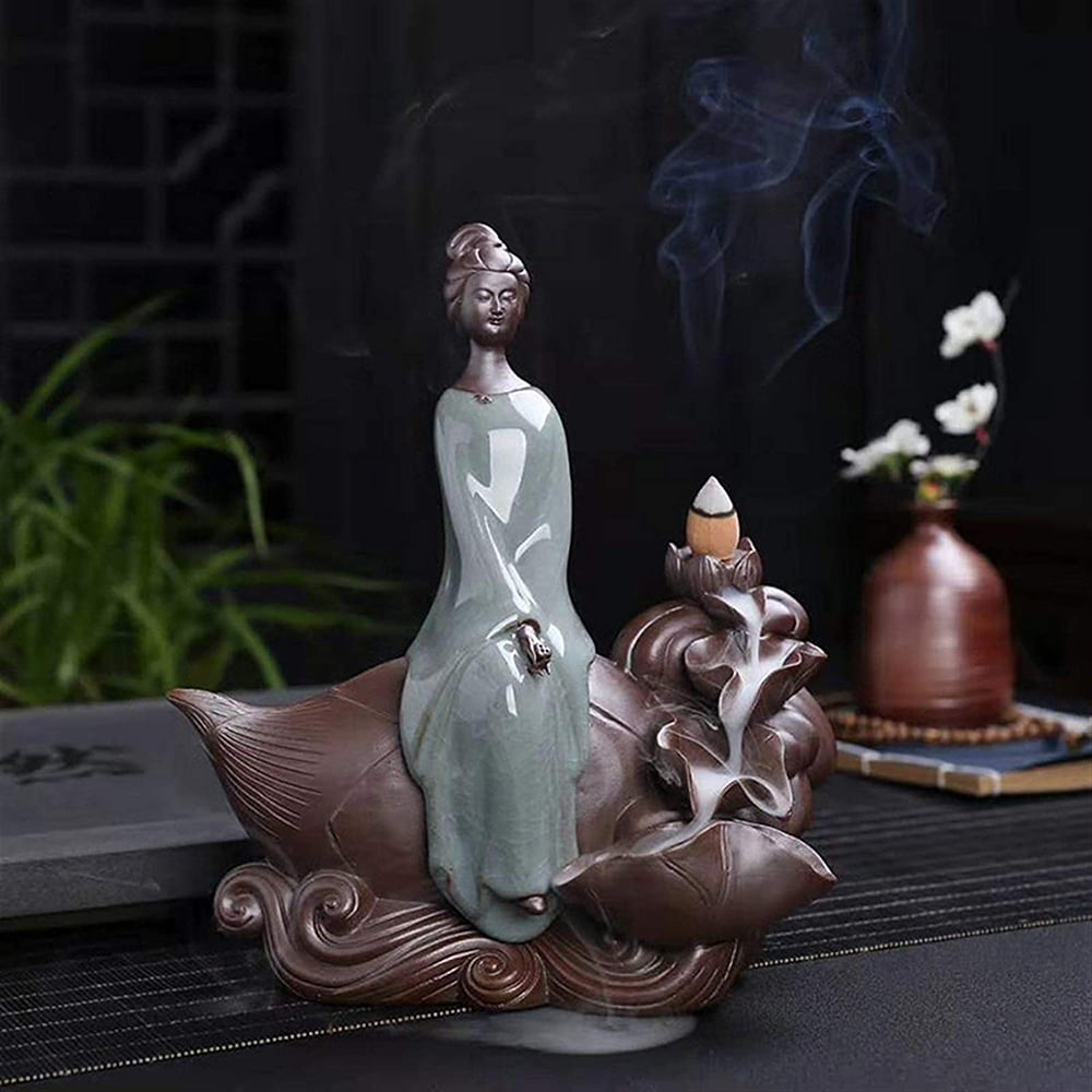 9holes lotus incense burner holder flower statue censer plate for Sticks&CoBICA 