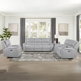 thumbnail image 4 of Steve Silver Alexandria Stone Gray Power Recliner, Top Grain Leather, USB Port, 4 of 5