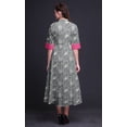 thumbnail image 3 of Bimba Floral Ladies Button Down Print Dress A-Line Cocktail Party Shirt Dress-Small, 3 of 5