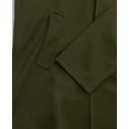 thumbnail image 7 of Olyvenn Men's Wool Blend Peacoat Notched Lapel Double Breasted Warm Winter Long Trench Overcoat with Two Welt Pockets Army Green 6, 7 of 7