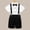 Black, variant on TAIAOJING Boys Short Sleeve Top and Shorts 2 Piece Set Kids Boys Summer British Style Shirt Suspenders Shorts Bow Tie 4PC Children Performance Suit Kids Outfit 2-3 Years