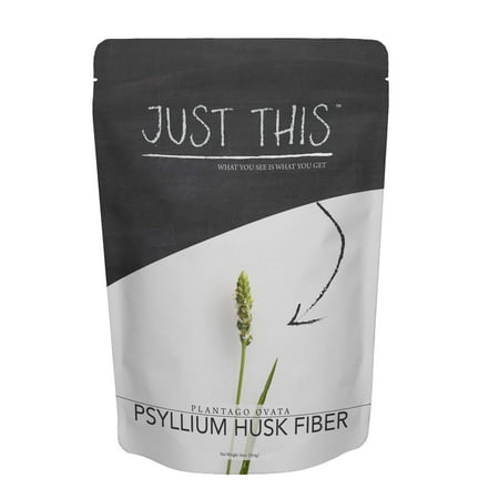 Natural Psyllium Husk Fiber Powder - Premium Soluble Fiber Supplement and Prebiotic - Simply Mix with Water or Use in Baking to Aid Constipation and Weight Loss - Just This Brand