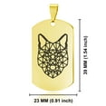 thumbnail image 2 of Stainless Steel Geometric Polygon Wolf Animal Dog Tag Pendant Necklace, 2 of 3