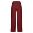 thumbnail image 6 of Wide Leg Sweatpants Sevevn Women's Solid Color Casual Wide Leg Drawstring Pocket Sweatpants Long Pants, 6 of 7