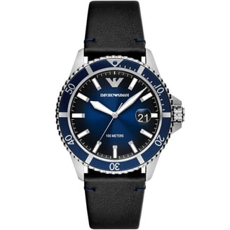Men's Armani Exchange Outerbanks Leather Strap Chronograph Watch