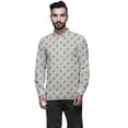 thumbnail image 1 of Atasi Kurta Court Indien pour Hommes Col Chinois Chemise Boutonnée Décontractée en Coton, 1 of 1
