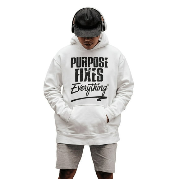 Purpose Fixes Everything® Youth Heavy Blend Hoodie, S - XL, Black Letters