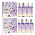 thumbnail image 2 of 12 Color Nail Art Pens Set, Nail Polish Pens 0.5MM Fine Tip Acrylic Paint Pen Nail Art Markers Quick-Dry Nail Art Tools for Dotting Drawing Painting DIY Nail Art Beauty Manicure (24 Colors A), 2 of 10