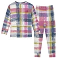 thumbnail image 3 of Boys Pajamas Girls Pajama Hand-painted Plaid Pattern Cute Comfortable Cotton Two-piece Pajama Set, 3 of 7