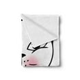 thumbnail image 2 of Cat Soft Flannel Fleece Throw Blanket, Love Typography with an Outline Drawing of a Kitten Portrait Print, Cozy Plush for Indoor and Outdoor Use, 60" x 80", Pale Pink Dark Grey, by Ambesonne, 2 of 5