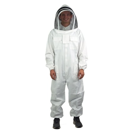 New Professional Cotton Full Body Beekeeping Bee Keeping Suit, with Veil Hood from VIVO (BEE-V106)