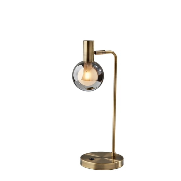 Adesso Starling 16"-17.5" Adjustable Desk Lamp Brass with Adjustable Shade