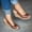 Brown, variant on LSLJS Women's Wedges Shoes, Women's Shoes Casual Buckle High Wedge Heel Peep Toe Solid Color Retro Fashion Sandals