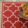 thumbnail image 4 of Oriental Weavers Meridian Indoor/Outdoor Rug - 1295R - 8'6" x 13' - in Red/ Ivory - Moroccan Style, Water, Stain and Fade Resistant, Hose Clean, Patio, Outdoor Living Area Rug, 4 of 9
