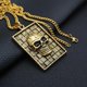 thumbnail image 3 of Collar con colgante de perro con cabeza de de material acero inoxidable Rock Punk para hombre Oro Yuyangstore collar de roca de los hombres, 3 of 8