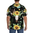 thumbnail image 3 of Kdxio Men'S Hawaiian Shirt For Men Short Sleeve Shirt Sunflower Skull Summer Casual Holiday Beach Button Down T-Shirts, 3 of 5