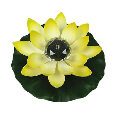 

opvise Garden Decor Lamp Portable Clear Texture Realistic Solar Lotus Shape Yard Decor Light Yard Decoration